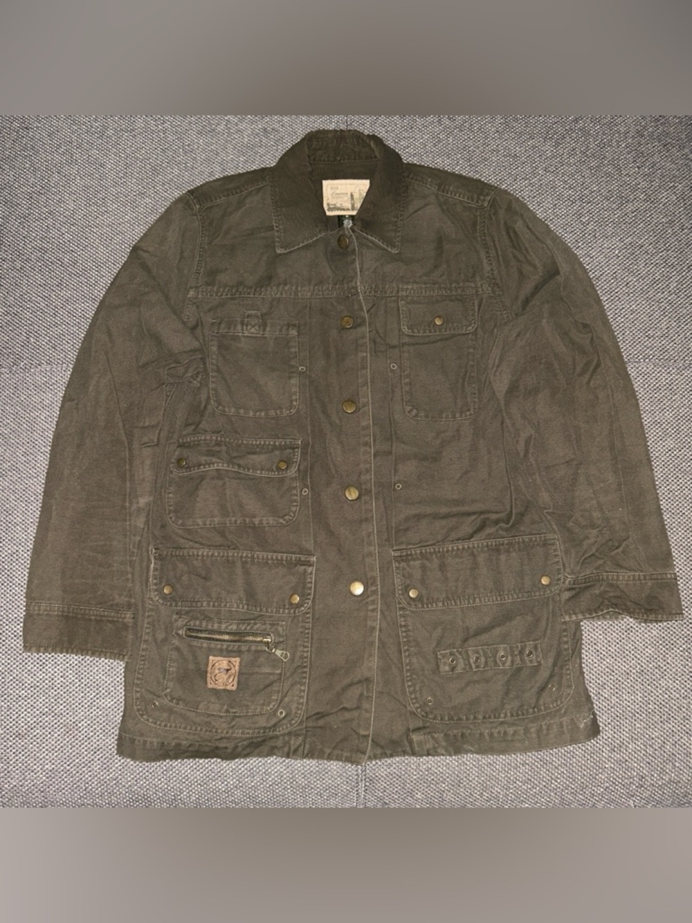 Rare 90s Ralph Lauren Flyfishing Utility Jacket in Olive Green